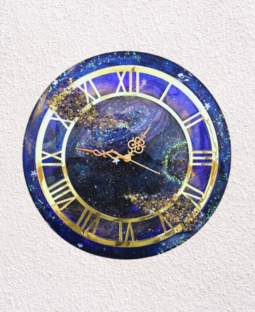 Acrylic Golden Roman Number clock Ring - Resineera – Premium Resin Art ...