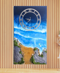 Ocean Wall Clock Rectangular