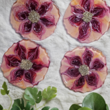 Elegant epoxy resin coasters set with sparkling center