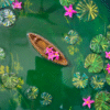 Resin Lotus Wall Decor for Living Room and Bedroom