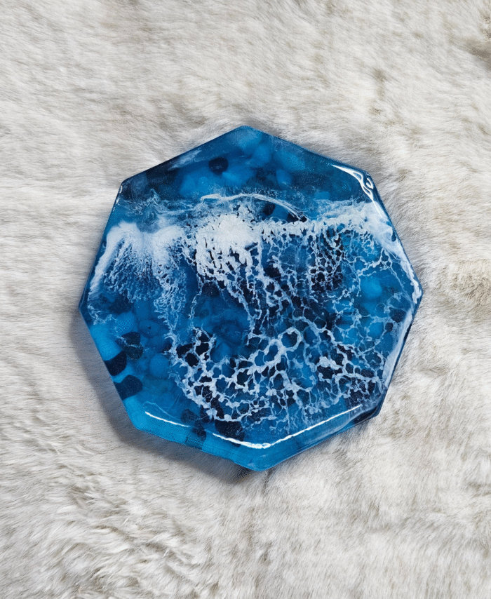 Resin ocean theme hexagon paper weight
