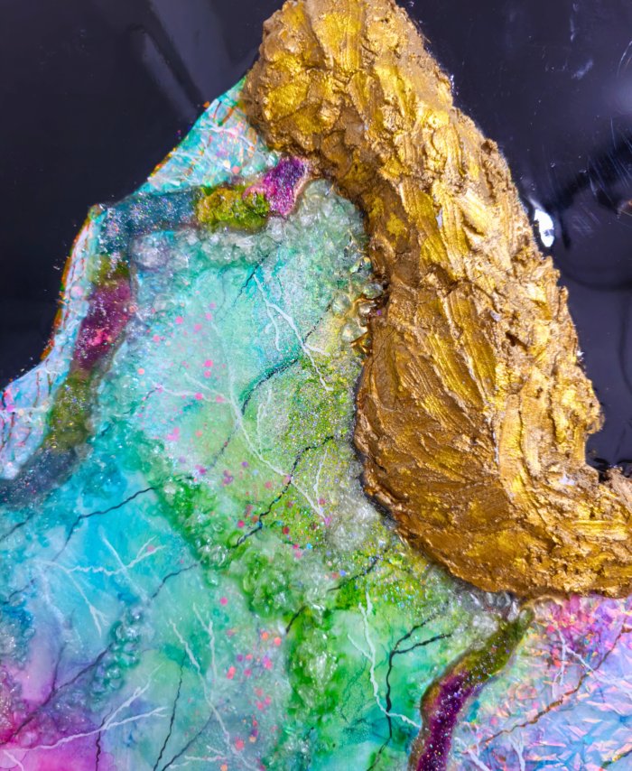 Handmade Abstract Resin Artwork for Living Room Decor