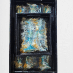 Resin wooden serving tray with galaxy theme design