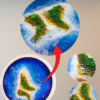 Resin Ocean Wall Art Featuring Tropical Islands