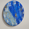 Resin wall clock with cosmic galaxy-inspired design