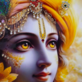 Spiritual Resin Artwork of Lord Krishna