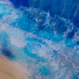 Epoxy Resin Ocean Décor with Waves and Sand