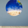 Ocean resin wall art with baby sea turtles and seashells