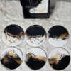 Handmade epoxy resin coasters inspired by ocean theme