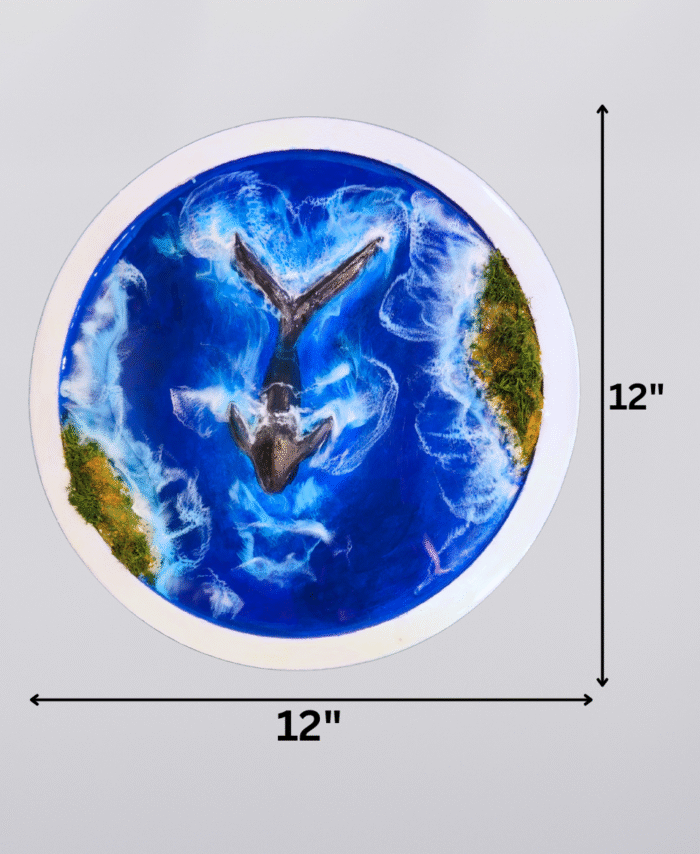 12inch Whale Tail Resin Wall Art – Handmade Ocean Décor