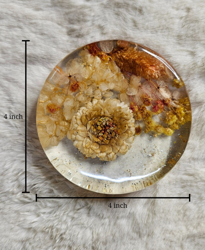 Handmade resin floral desk paper stopper