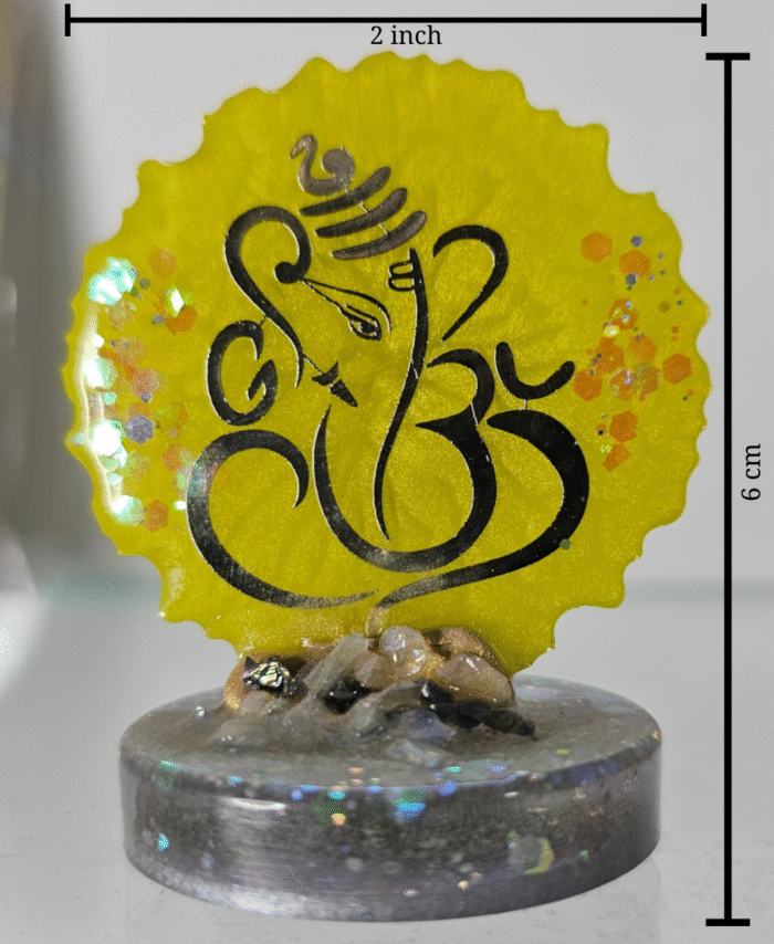 Resin Ganesha car showpiece for dashboard decoration