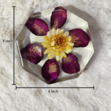 Handmade resin paper stopper with dried flowers