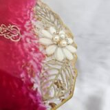 Decorative resin thali with diya holders and leaf motifs