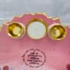 Resin Ganesha Pooja Plate with Pearl Diya Holders.