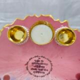 Resin Ganesha Pooja Plate with Pearl Diya Holders.