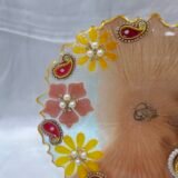 Traditional festive pooja plate for Diwali and Karwa Chauth