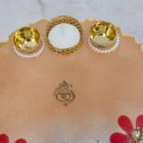 Decorative resin pooja thali for rituals and gifting