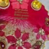 Resin Ganesh pooja thali in peach with diya holders