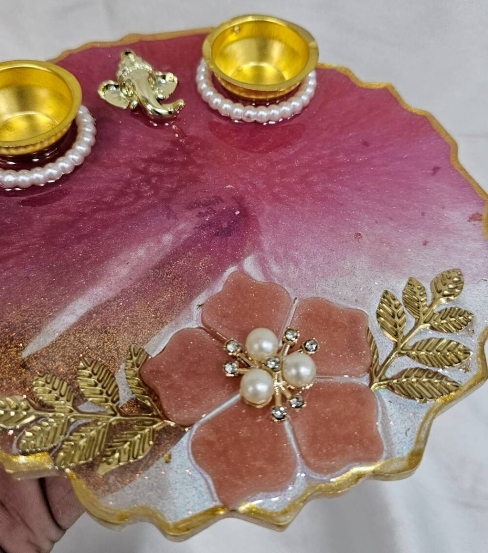 Decorative Diya Plate for Diwali and Festivals