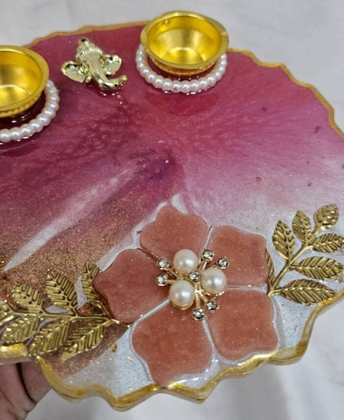 Decorative Diya Plate for Diwali and Festivals