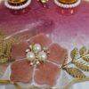 Dual Diya Holder Resin Pooja Thali with Pearl Work