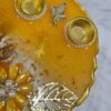 Ganesha Pooja Thali with Pearl Floral Design