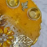 Ganesha Pooja Thali with Pearl Floral Design