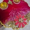 Handmade Decorative Resin Pooja Plate for Festivals