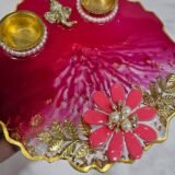 Handmade Decorative Resin Pooja Plate for Festivals