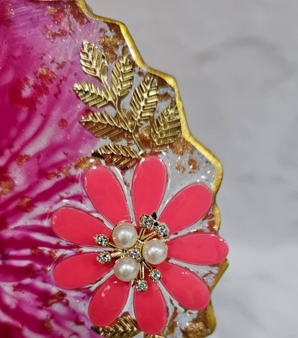 Dark Pink Ganesha Pooja Plate for Wedding & Diwali