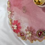 Elegant pink festival thali for Diwali and Raksha Bandhan
