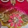 Resin Decorative Plate for Diwali with Floral Design