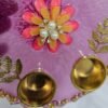 Luxury resin thali with golden border for rituals