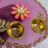 Purple resin thali for festive pooja and weddings