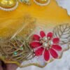 Orange resin thali for Diwali and rituals