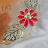 Elegant peach Ganesha pooja thali