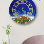 Ocean theme resin wall clock Handmade resin wall clock Luxury epoxy resin clock