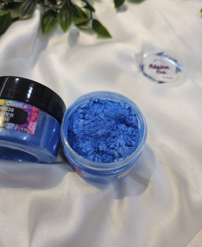 Water Blue Mica Powder, Pearl Water Blue Pigment, Water Blue Mica for Resin Art, Metallic Water Blue Pigment Powder