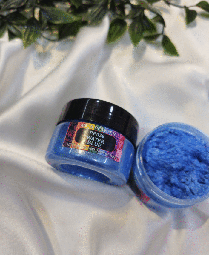 Water Blue Mica Powder, Pearl Water Blue Pigment, Water Blue Mica for Resin Art, Metallic Water Blue Pigment Powder