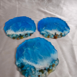 Luxury resin table coaster in nautical theme desi