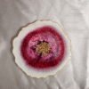 Handmade resin coaster with marble effect and golden edge