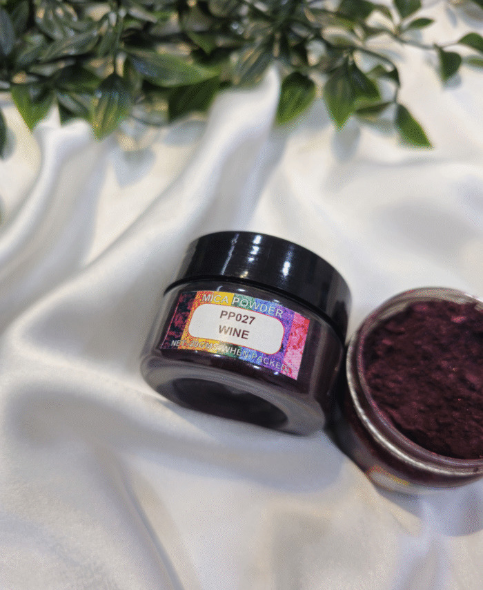 Wine Pearl Mica Powder Pigment jar for resin art, epoxy, soap and candle making—vibrant metallic Wine pigment