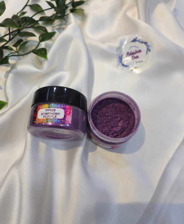 Symphony Purple Pearl Mica Powder Pigment jar for resin art, epoxy, soap and candle making—vibrant Symphony Purple pigment