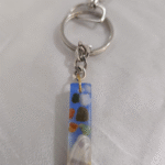 Resin Glitter Keyring Letter I with Lobster Clasp