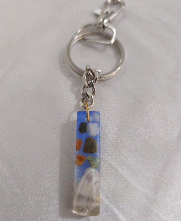 Resin Glitter Keyring Letter I with Lobster Clasp