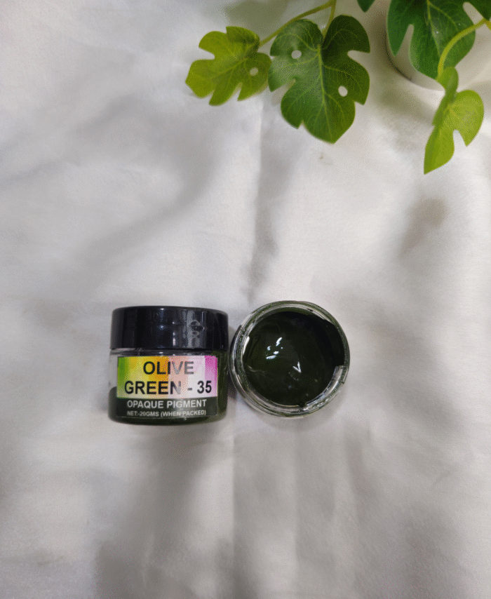 Opaque resin pigment in Olive Green for epoxy, resin art, and DIY crafts – 20g