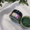 Moss Green Pearl Mica Powder Pigment jar for resin art, epoxy, soap and candle making—vibrant metallic Moss Green pigment
