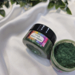 Moss Green Pearl Mica Powder Pigment jar for resin art, epoxy, soap and candle making—vibrant metallic Moss Green pigment
