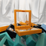 Teal Green Jewellery Display Box with Transparent Window for Resin Art and Jewelry